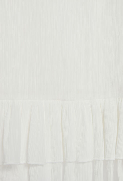 Midi-Kleid mit Volantbesatz