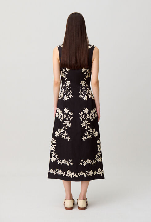 Midikleid mit Blumenmuster
