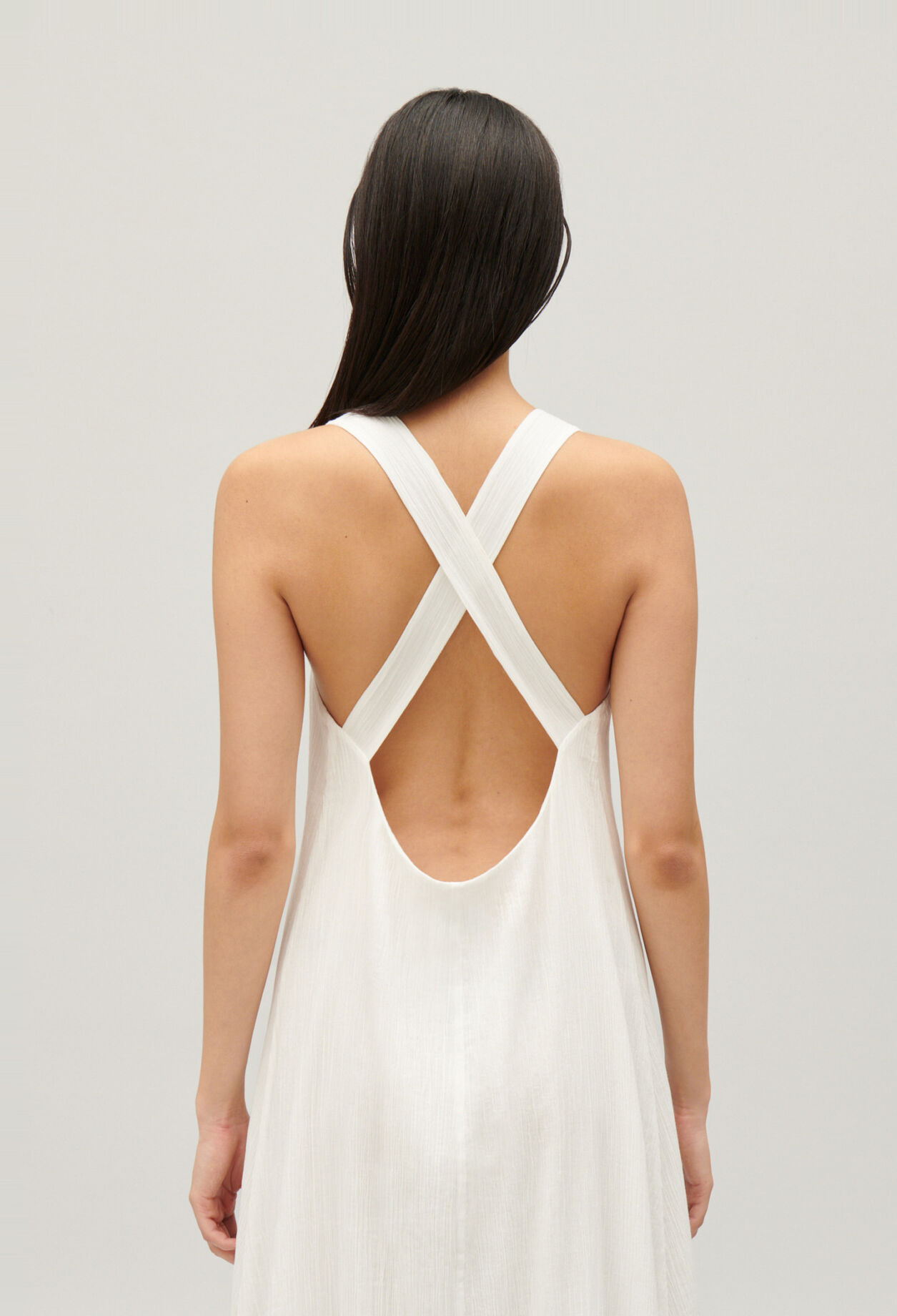 Midi-Kleid mit Volantbesatz