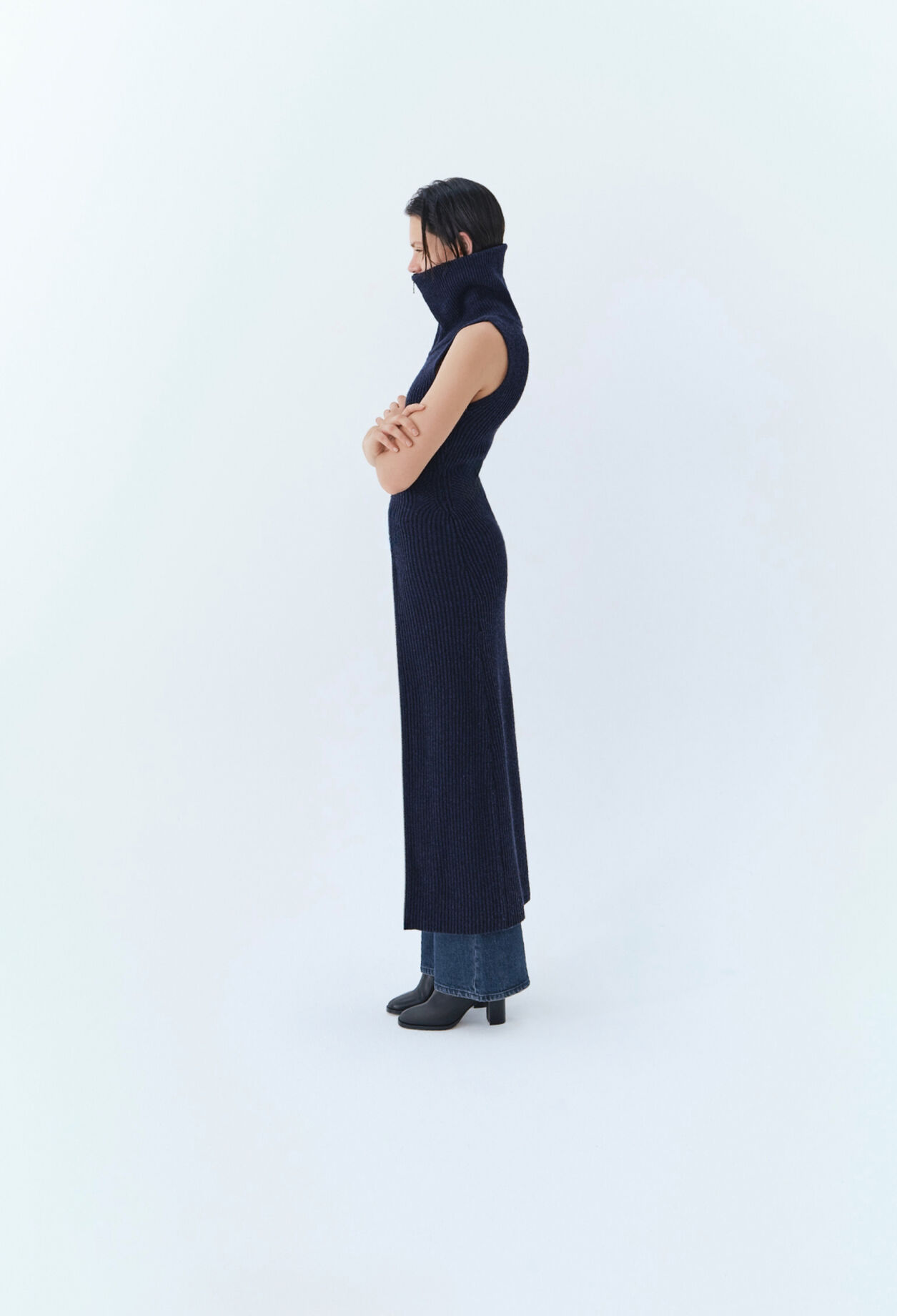 Strickkleid mit Reißverschluss
