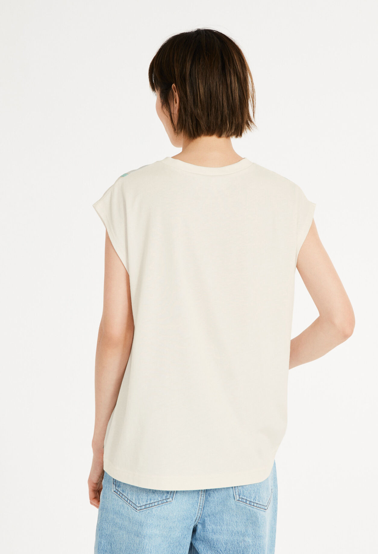 Bedrucktes T-Shirt aus Seide