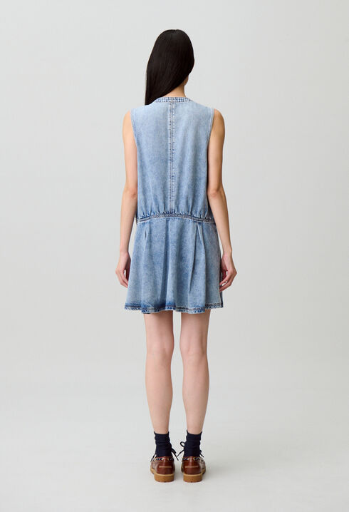 Ausgestelltes Washed-Jeanskleid