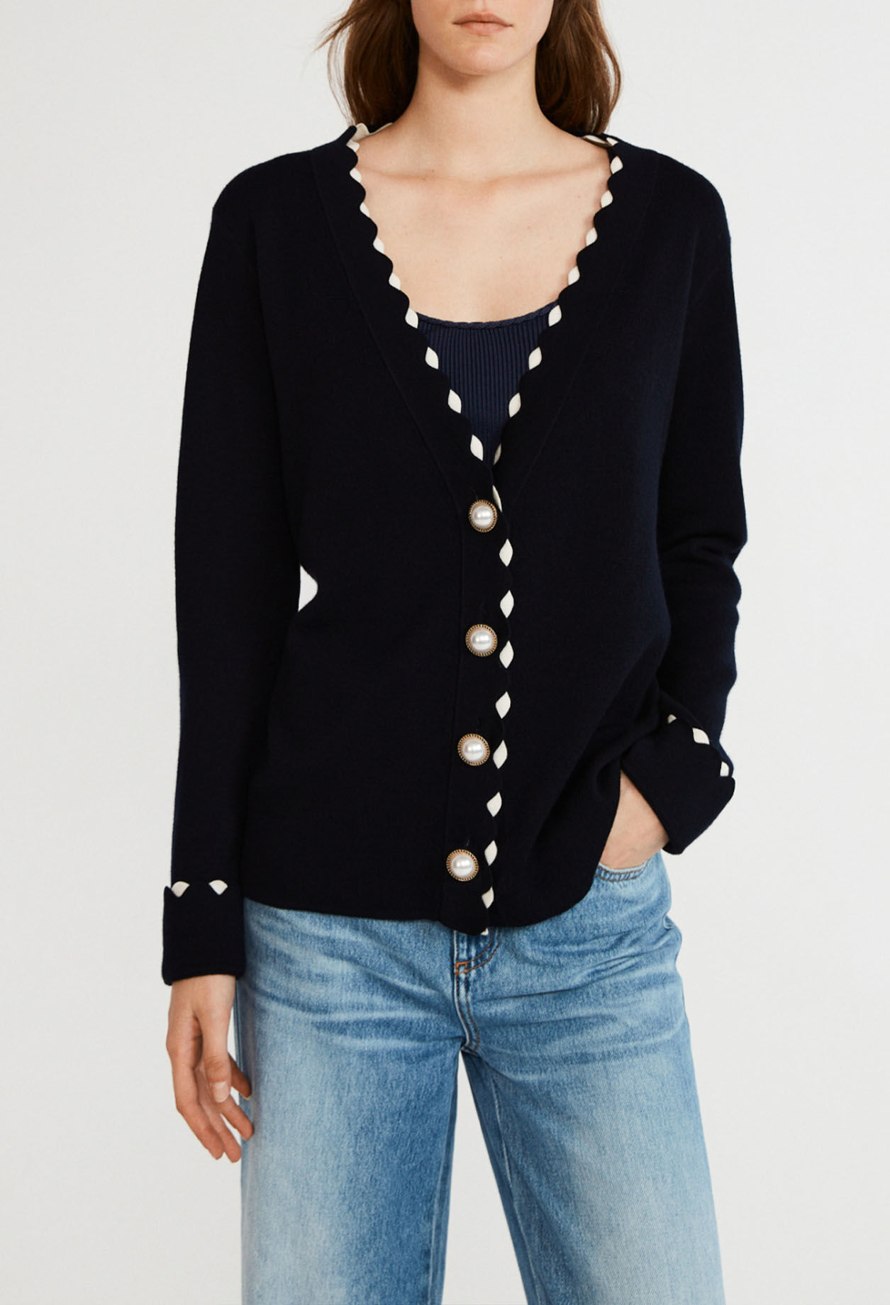 Cardigan  Öko-Wolle