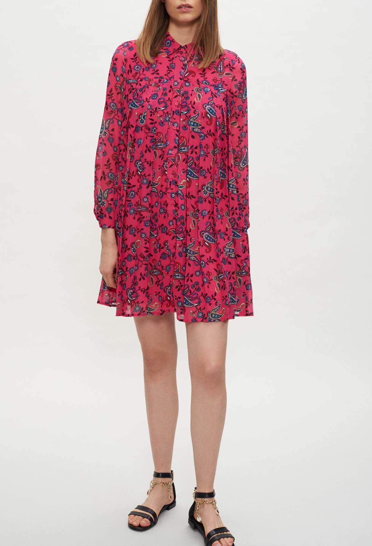 Hemdkleid mit Paisley-Muster