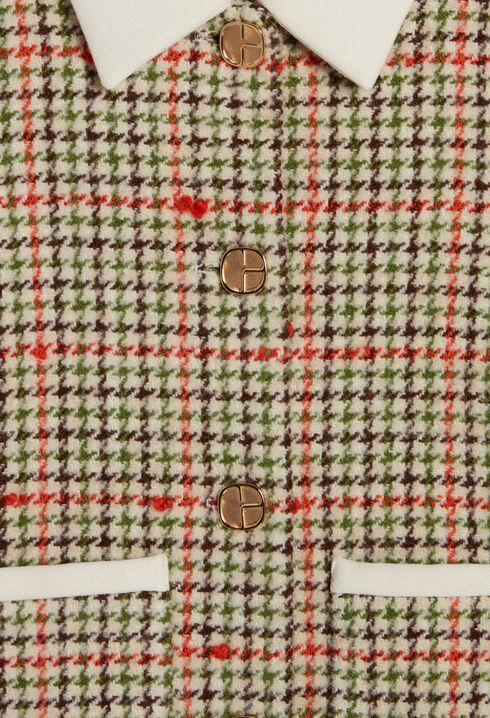 Karierte Jacke mit Hahnentrittmuster