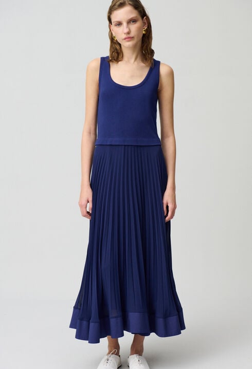 Langes Trompe-l'œil-Kleid