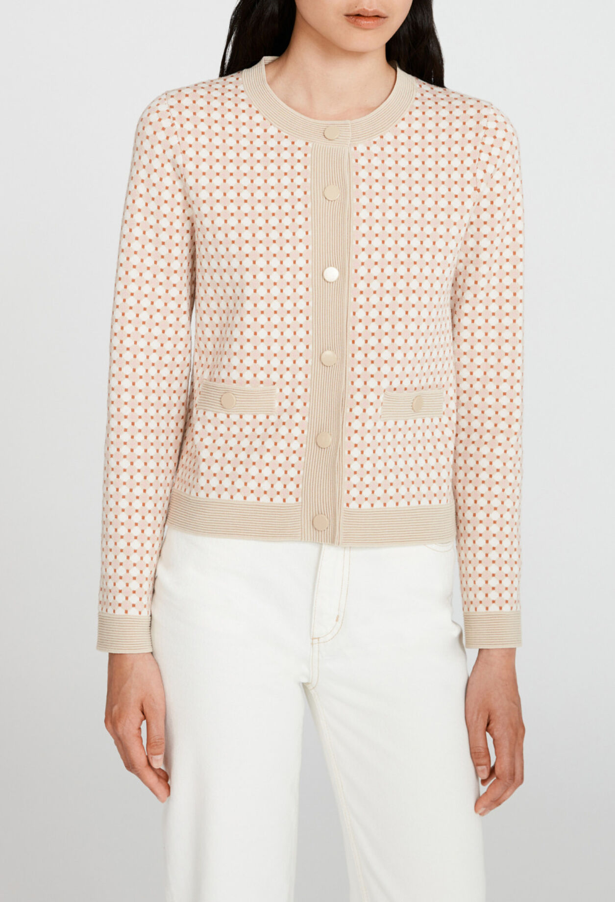 Strick-Cardigan mit Motiv