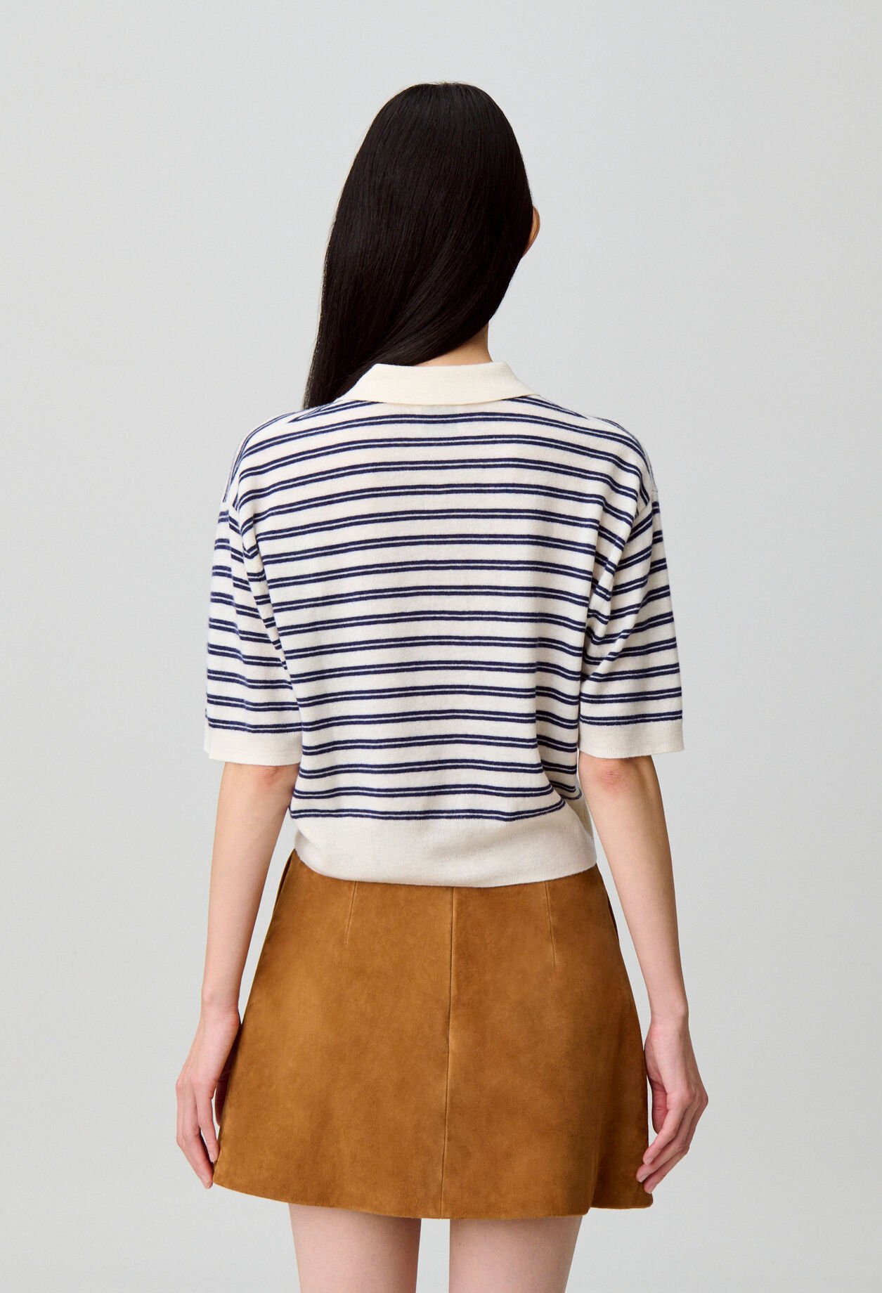 Gestreiftes Strickpolo