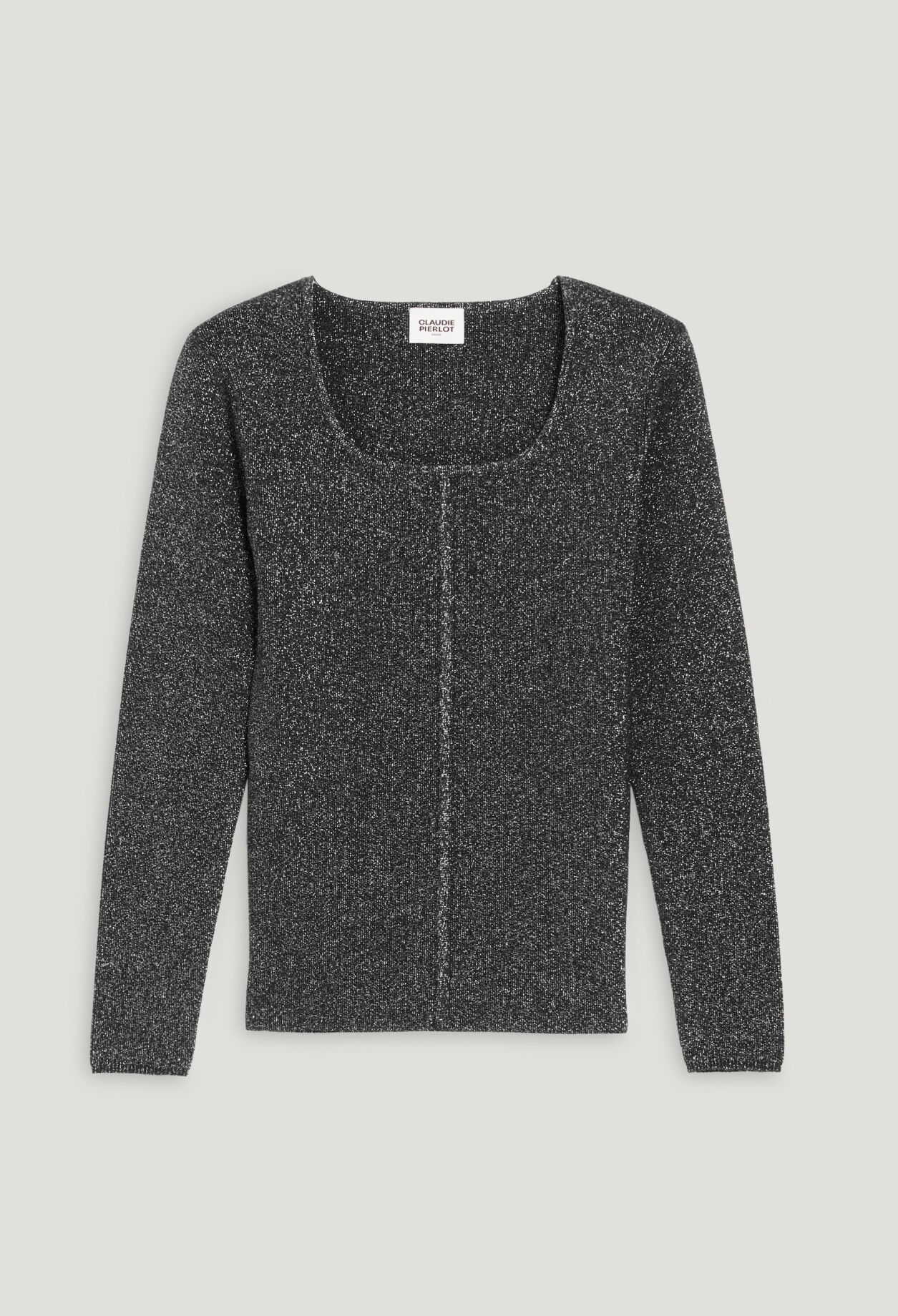 Glitzerpullover silberfarben