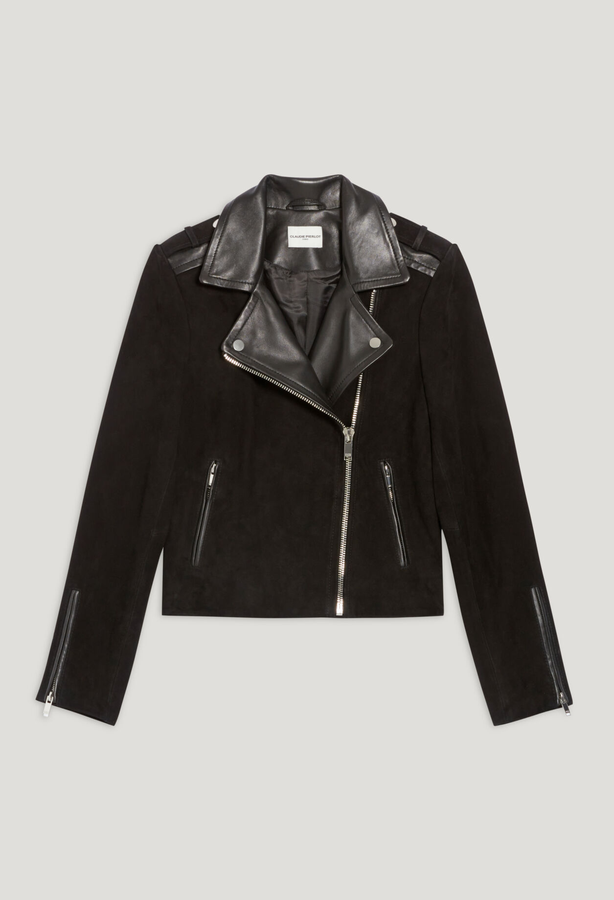 Schwarze Leder Jacke