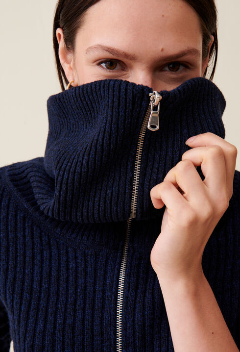 Strickpullover mit Truckerkragen