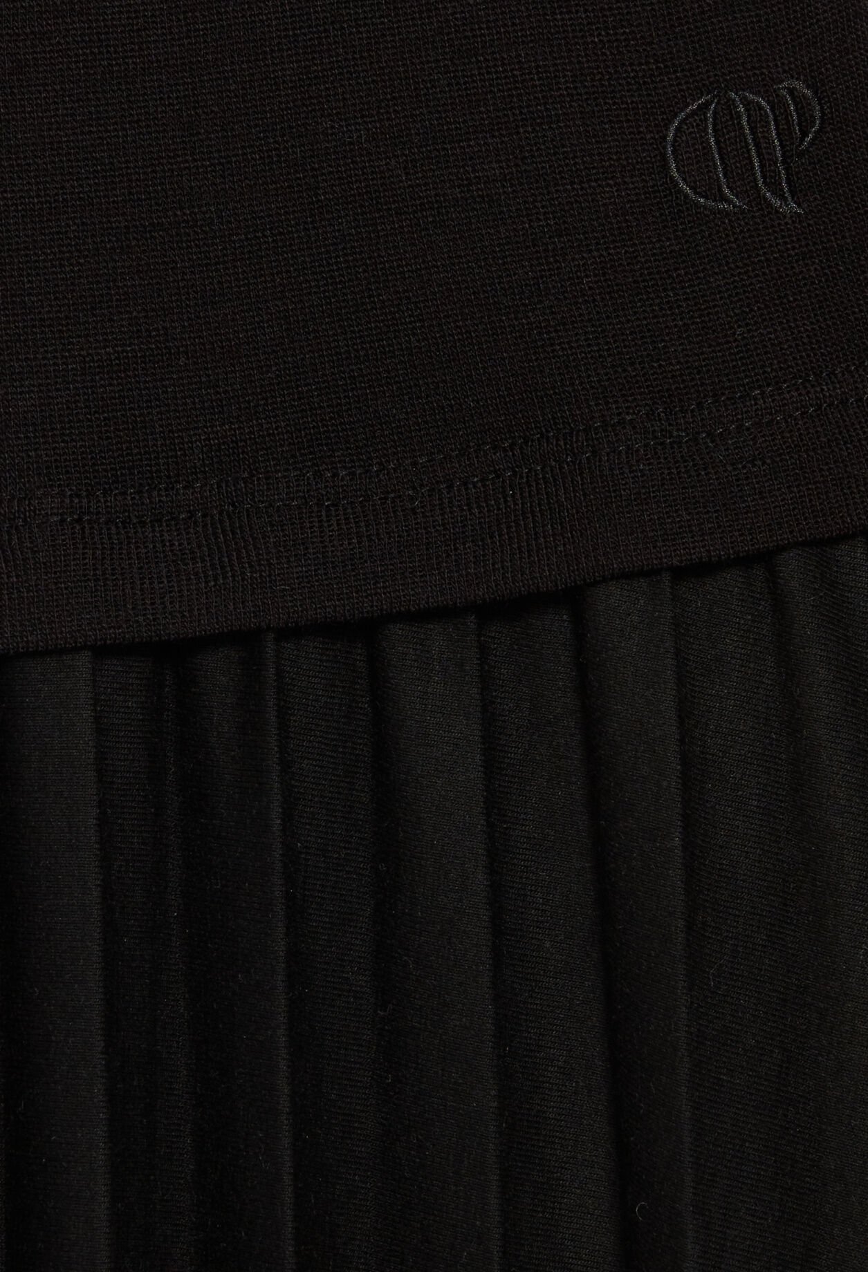 Twistkleid plissierter Strick Schwarz