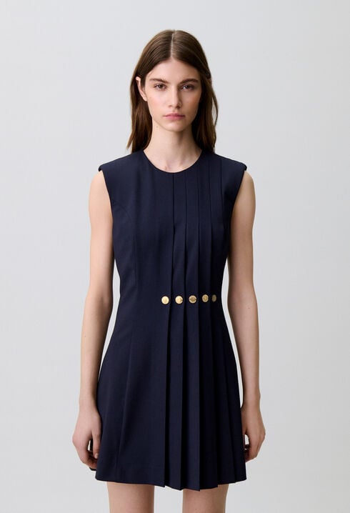 Tailliertes Wollmix-Kleid