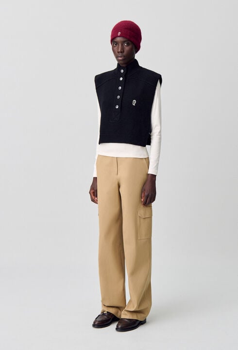 Ärmelloses Stricktop