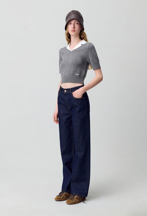 Figurnaher Feinstrickpullover