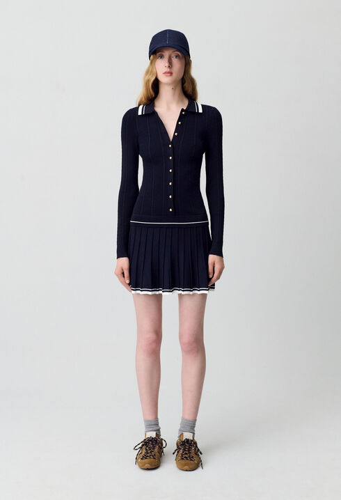 Strickhemdkleid