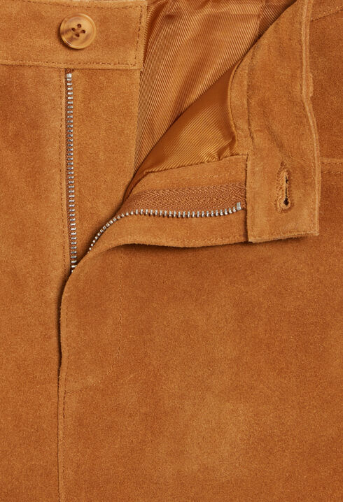 Hose Suèdeleder Dunkelbeige