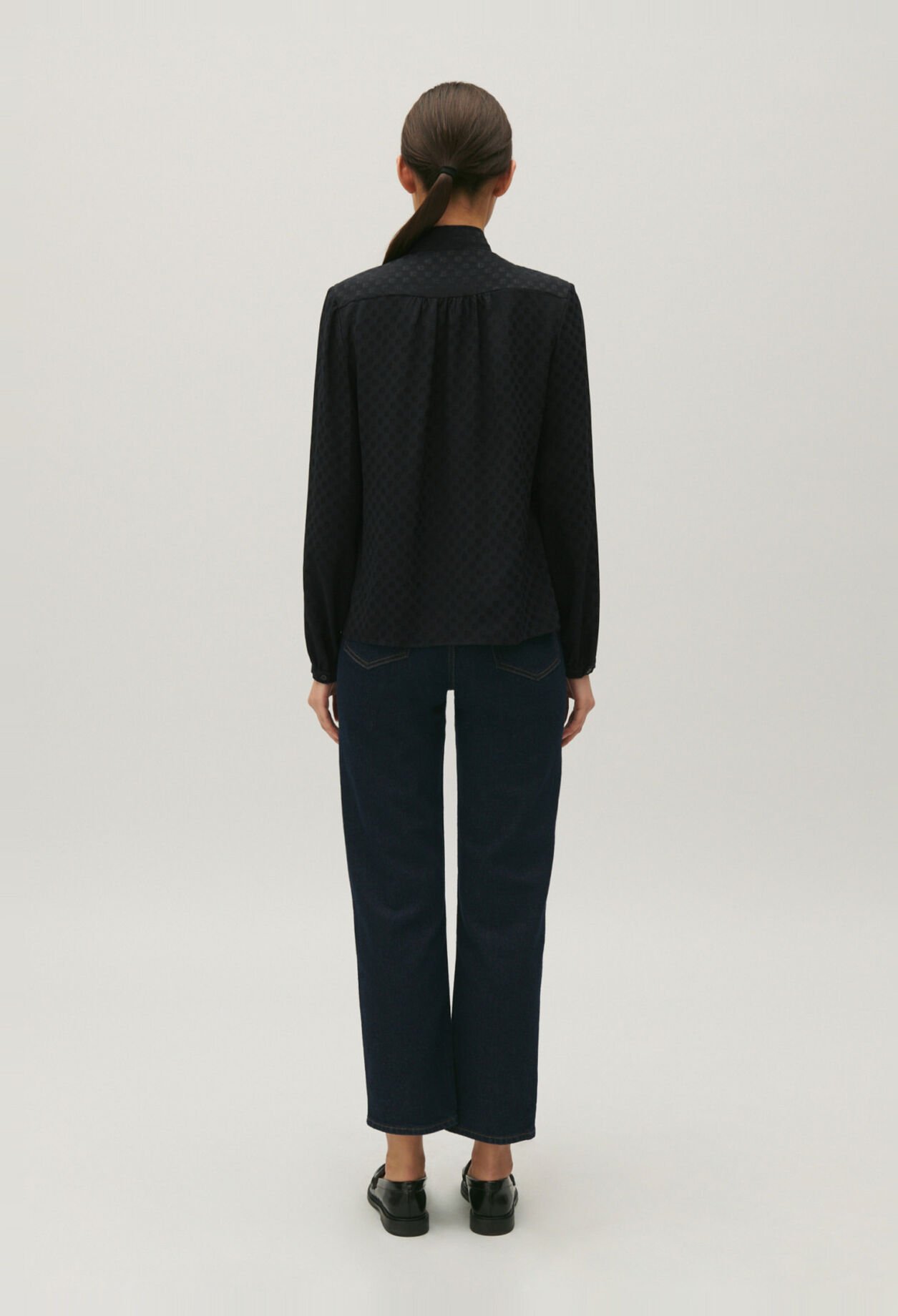 Hemdbluse mit Lavallière-Kragen