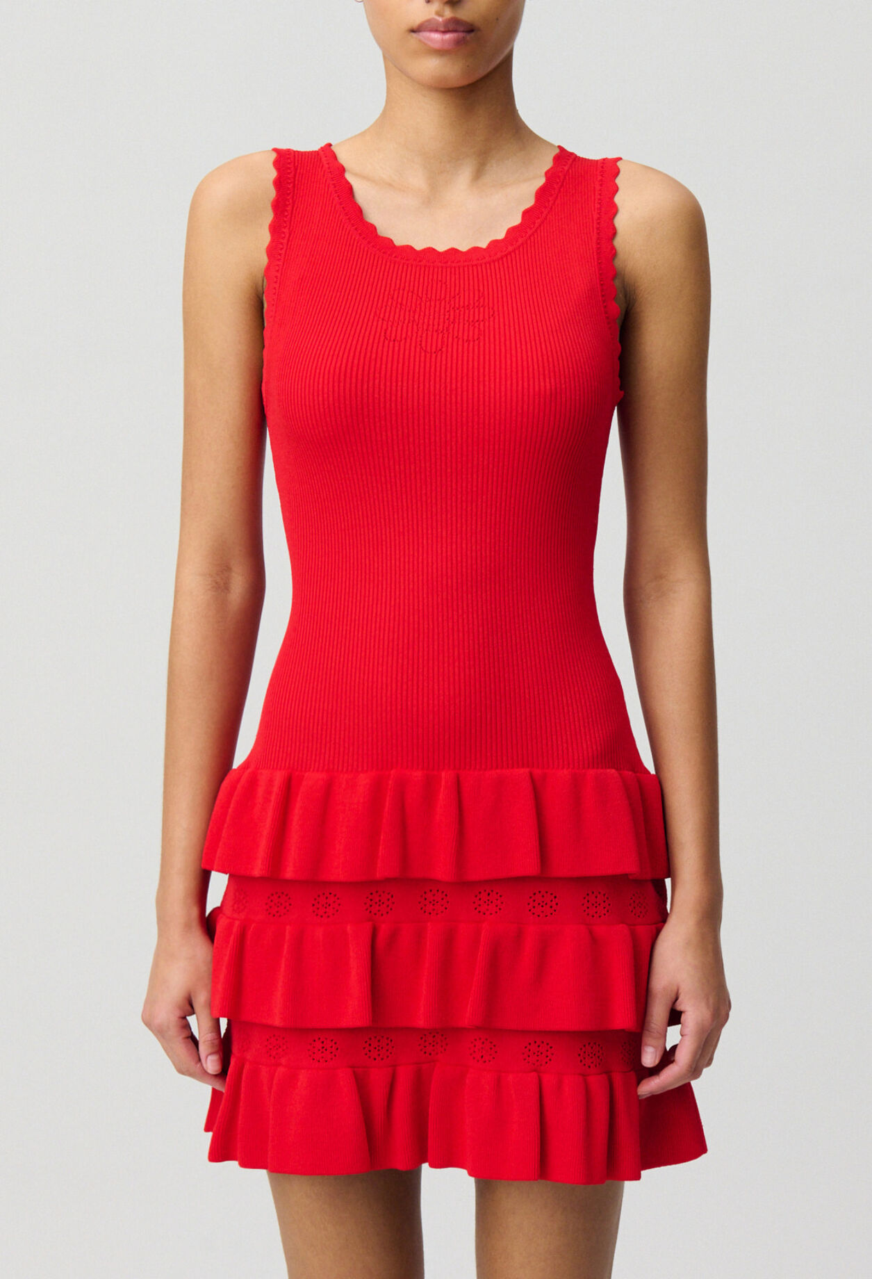 R&uuml;schen-Strickkleid