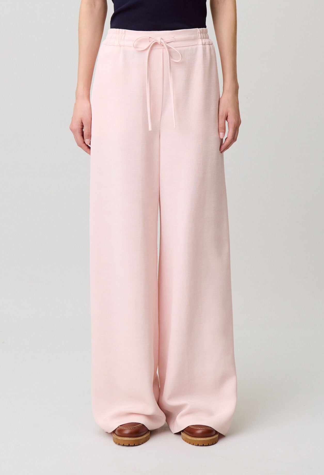 Weite Hose Ficelle