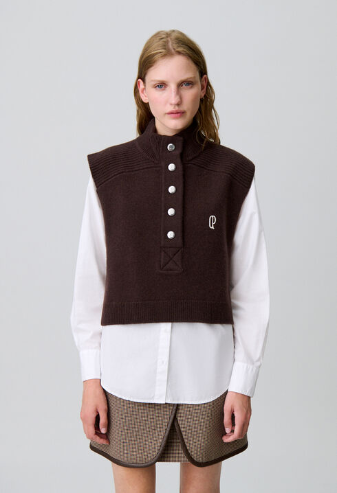 Ärmelloses Stricktop