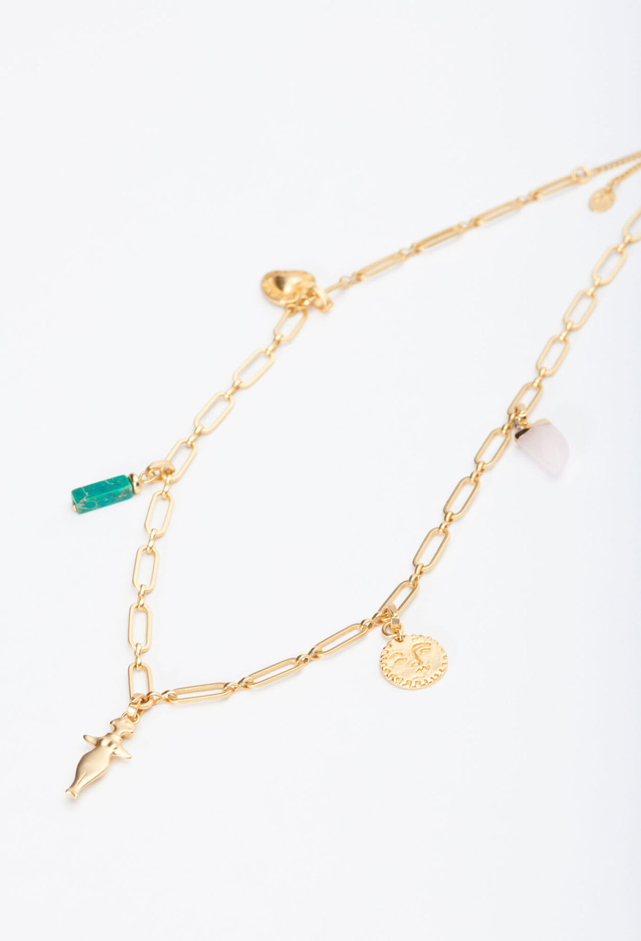 Goldfarbene Gliederhalskette