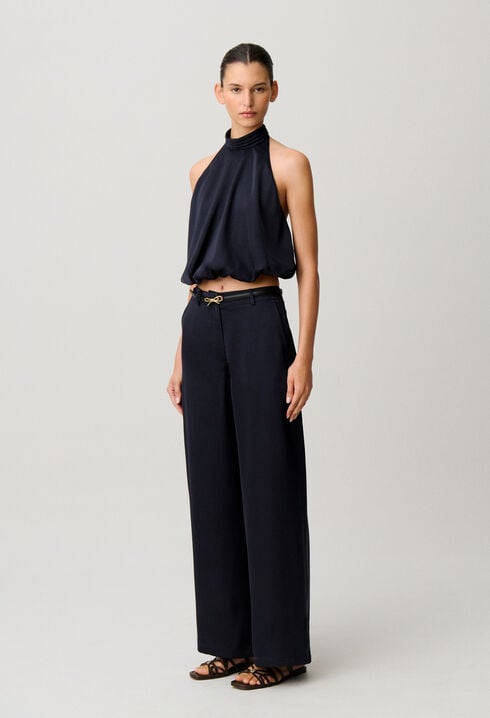 R&uuml;ckenfreies Satin-Top