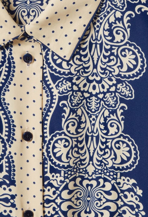Bedrucktes langes Kleid