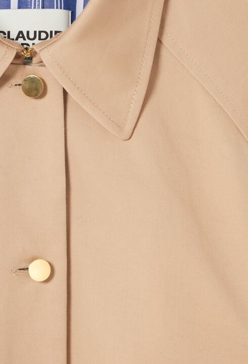 Mittellanger gerader Trenchcoat
