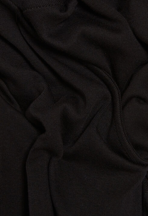 Midi-Kleid in Wickeloptik Schwarz