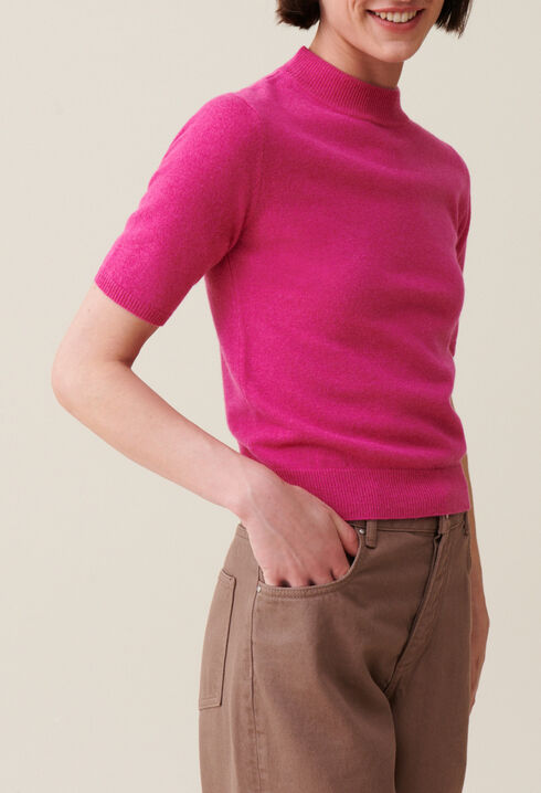 Wollpullover mit Stehkragen