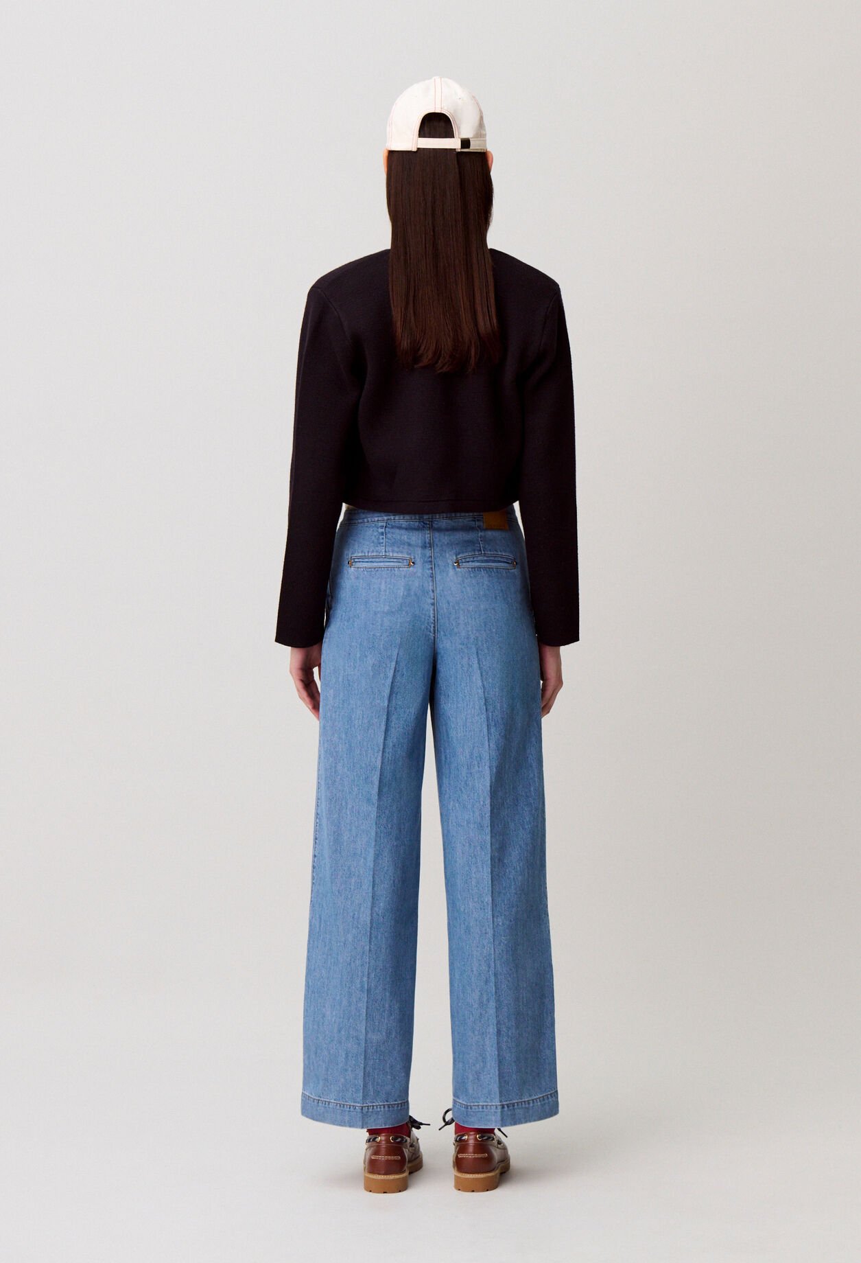 Denim-Jeans mit Latz