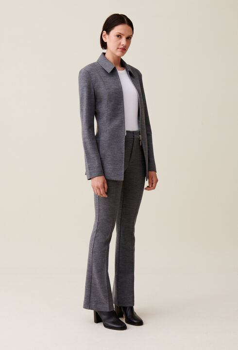 Taillierter Reißverschluss-Blazer