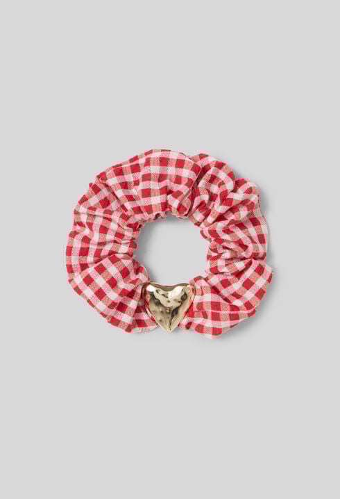Herz-Haarband mit Vichy-Muster