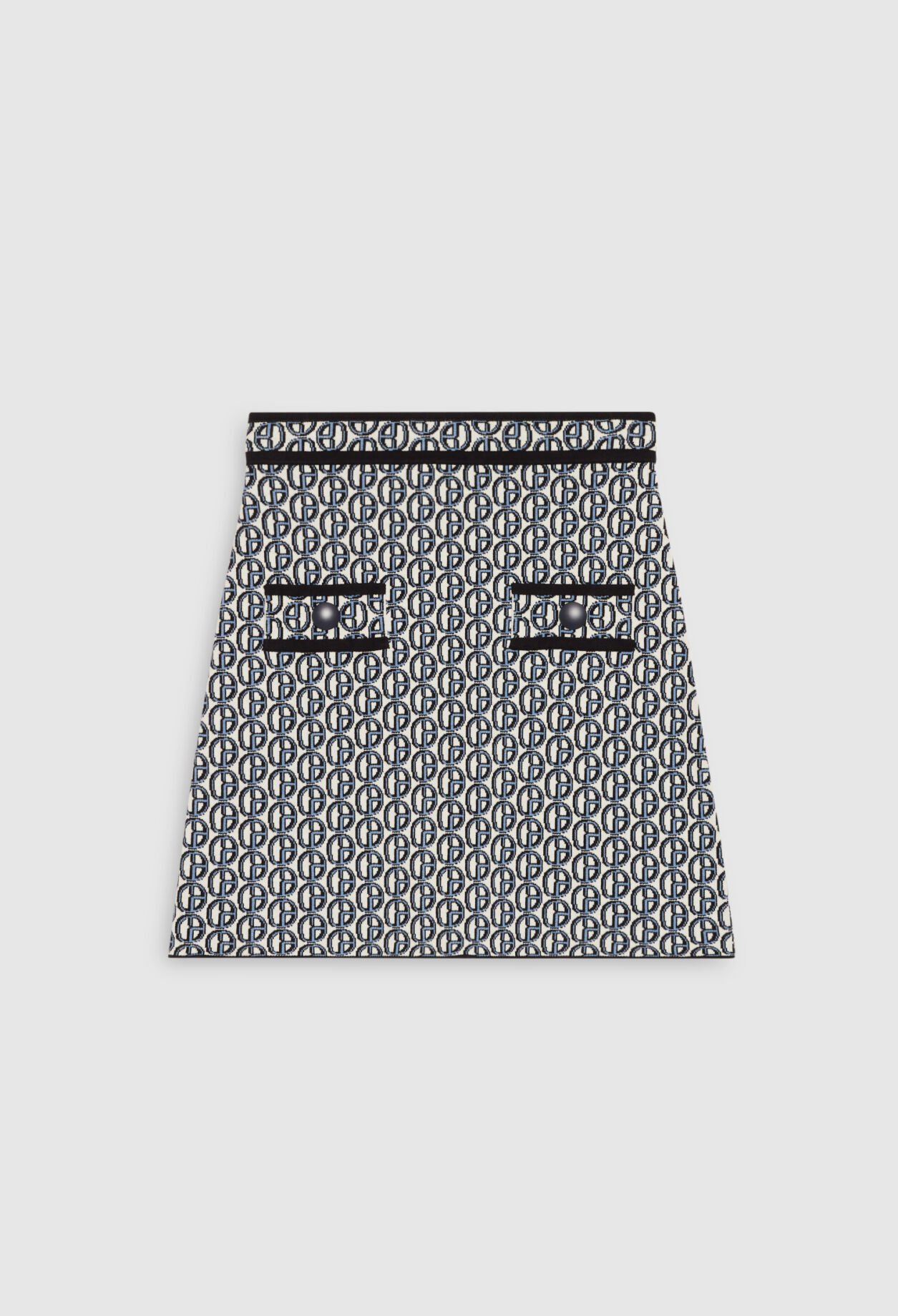 Kurzer Strickrock mit CP-Monogramm