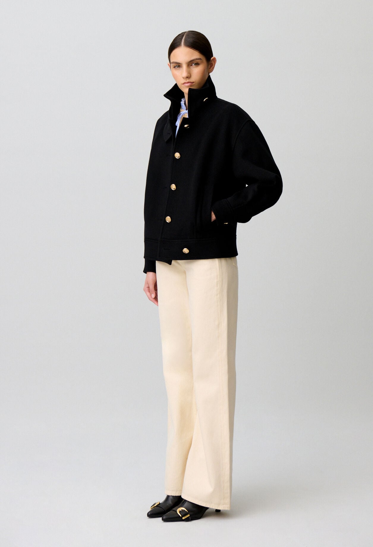 Kurzer Blouson-Mantel Gold