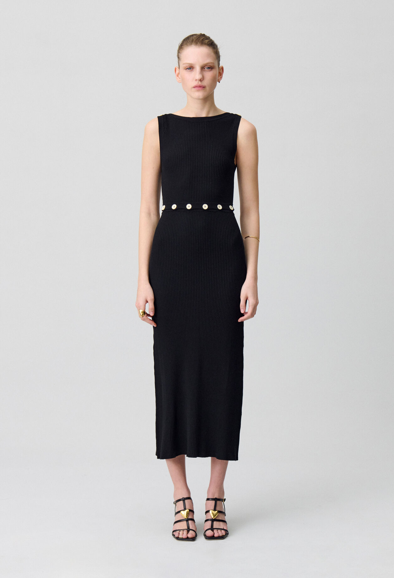 Knielanges Strickkleid