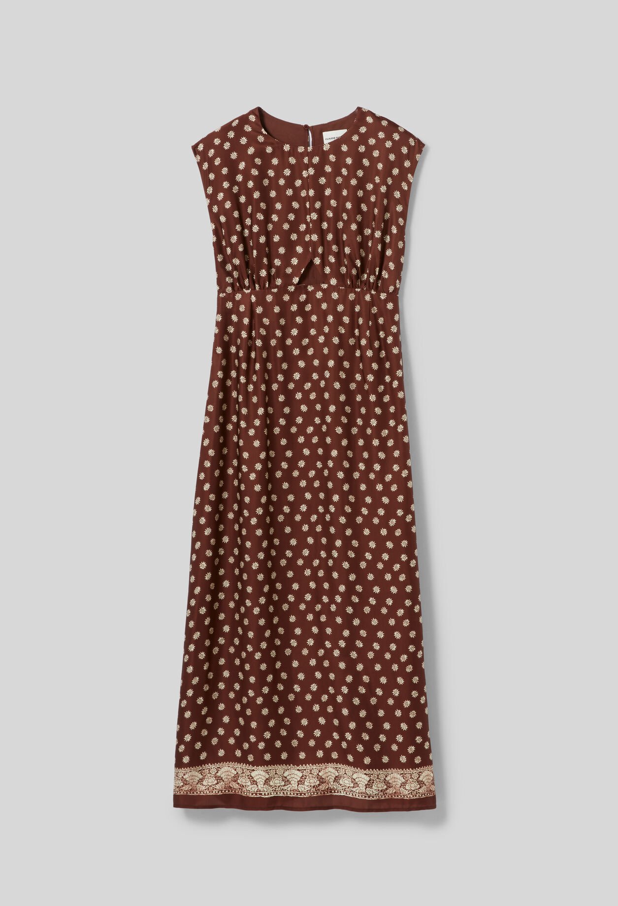 Langes bedrucktes Kleid