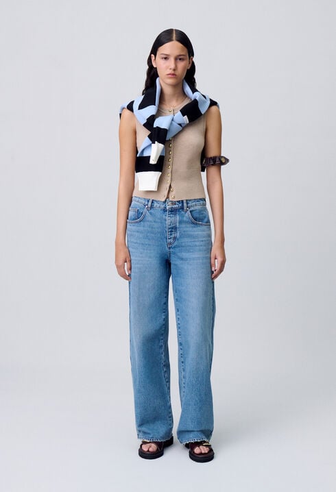 Straight-Leg-Jeans aus Denim