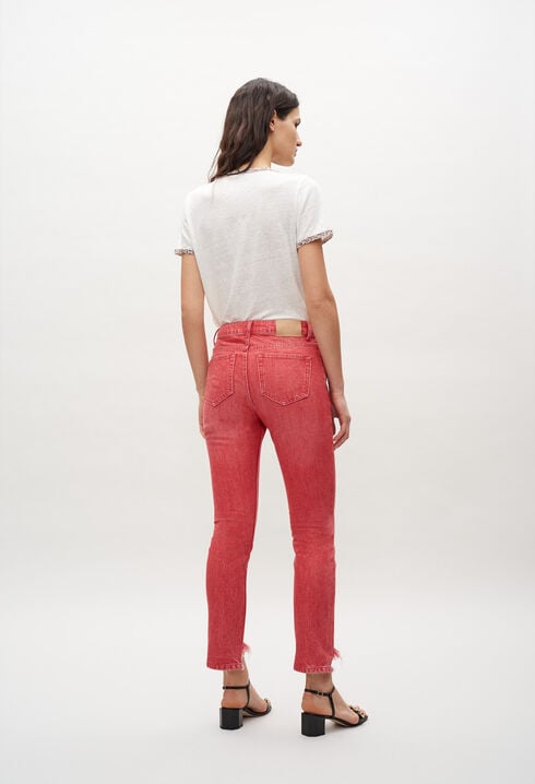 Gefärbte Mom-Jeans
