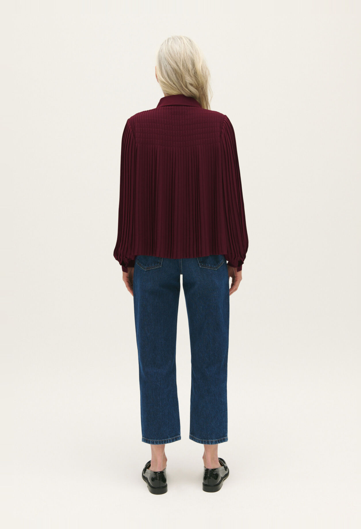 Plissierte Hemdbluse