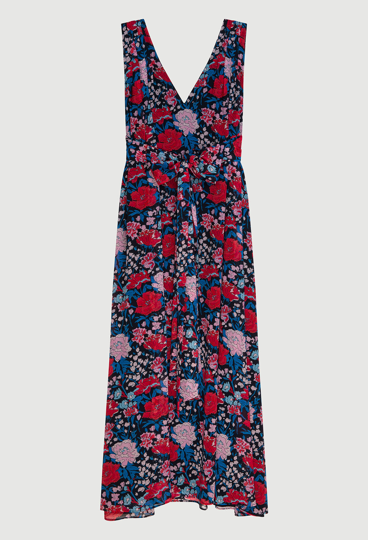 Ärmelloses Kleid mit Blumenmuster