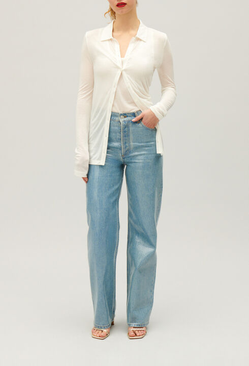 Blau straight Claude Jeans