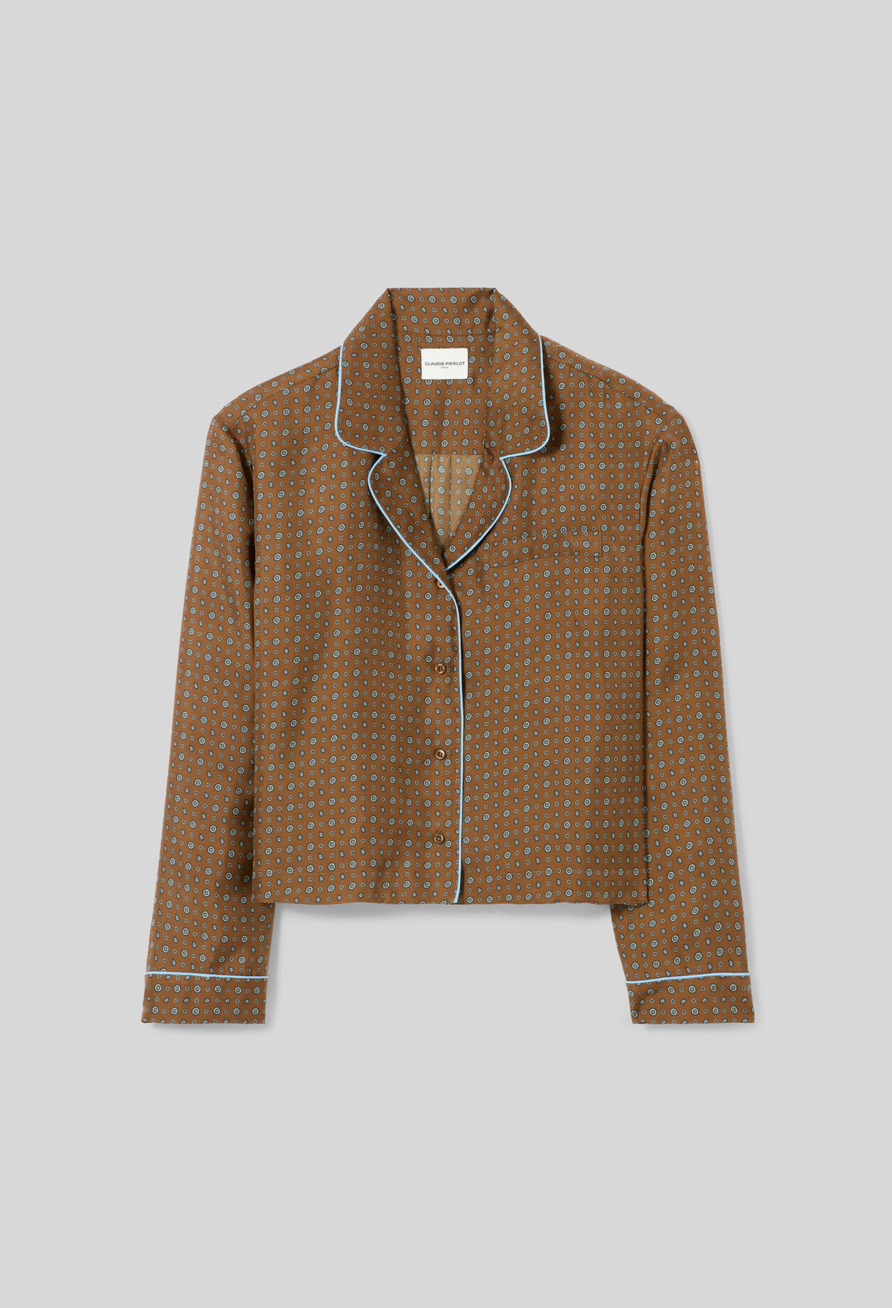 Bedruckte Seidenbluse