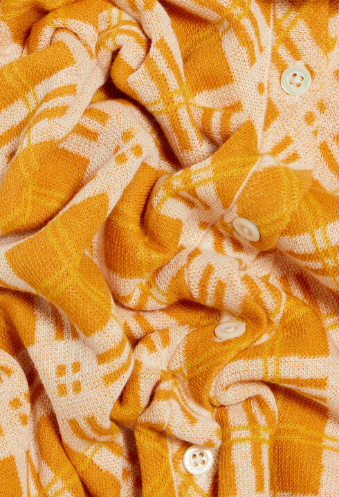 Cardigan Karomuster Gelb