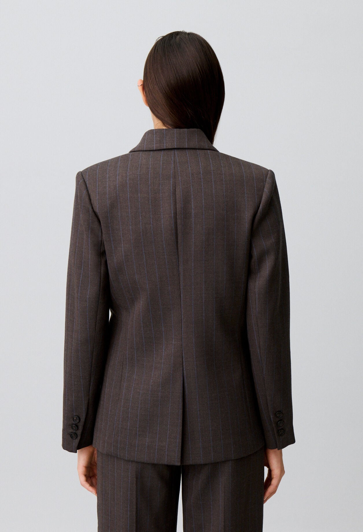 Gerader gestreifter Blazer