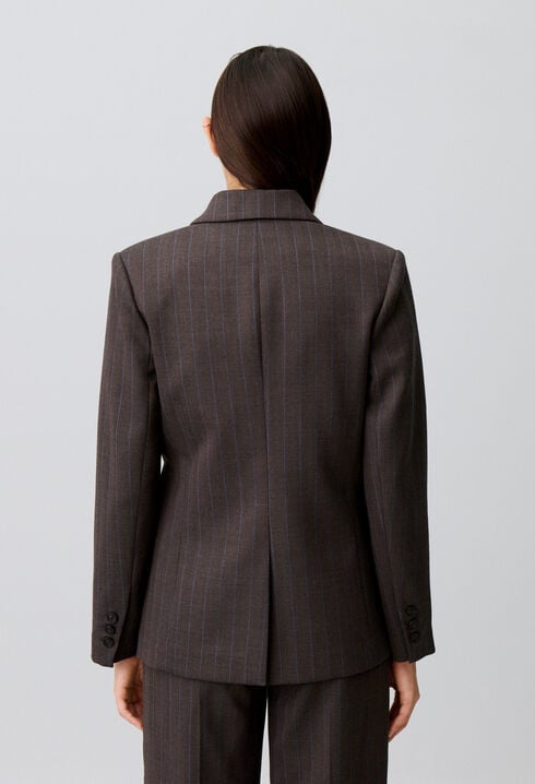Gerader gestreifter Blazer