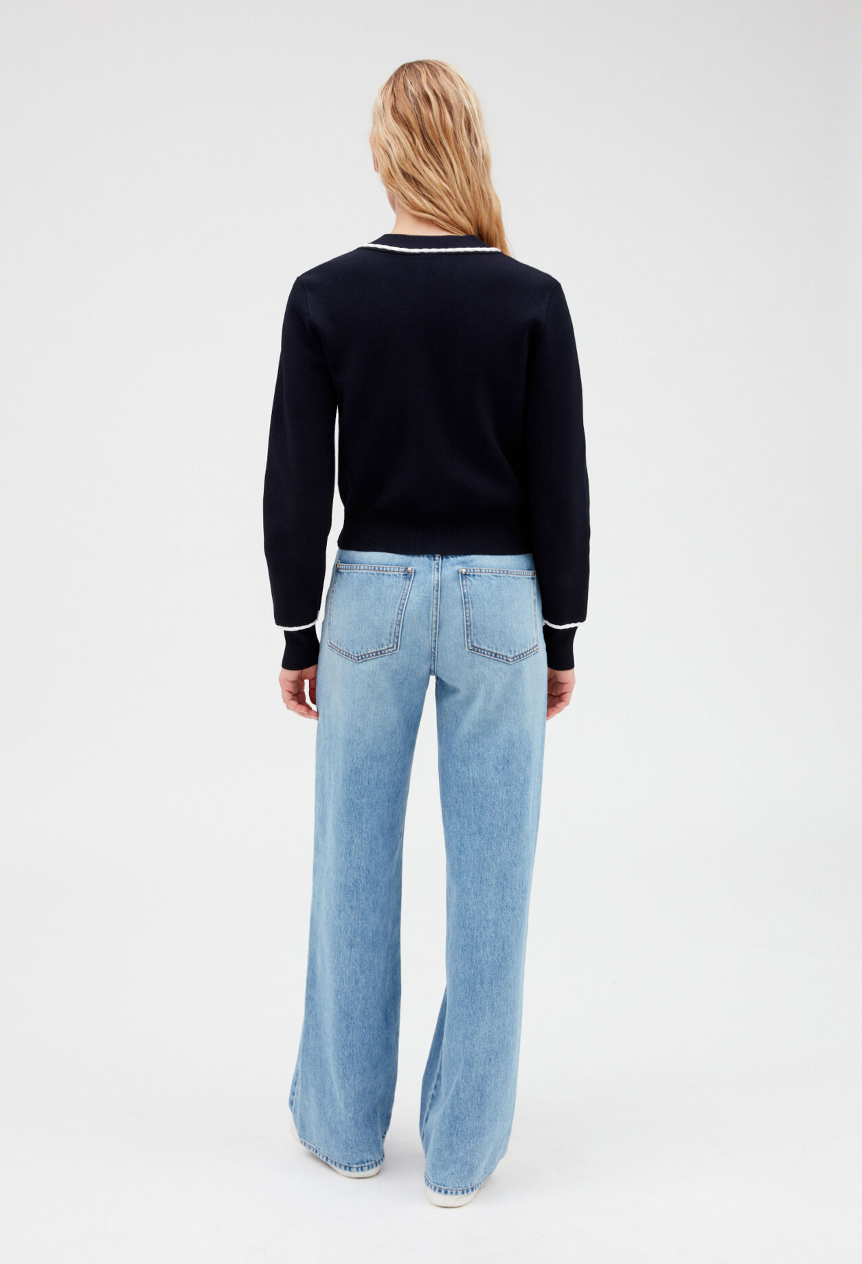 Cardigan mit geflochtenen Paspeln