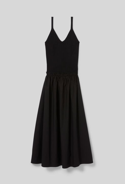 Midikleid mit Strickoberteil
