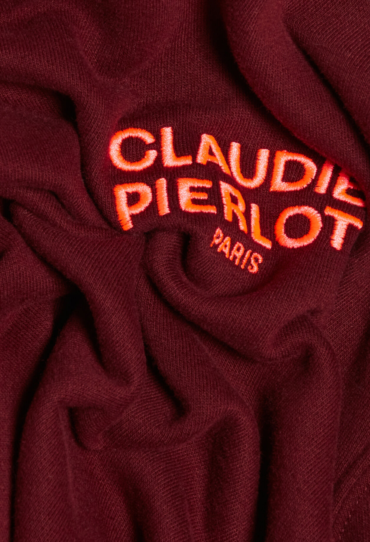 Gerades burgunderrot Sweatshirt mit Logo